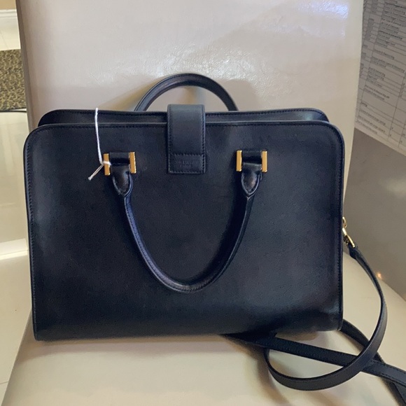 SAINT LAURENT CABAS CHYC YSL LEATHER SATCHEL - Picture 11 of 12